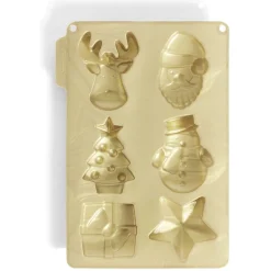 Moule silicone 6 formes de Noël 27x19xH2cm^Gifi Discount