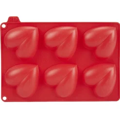 Moule silicone rouge 6 minis coeurs 3D^Gifi Clearance