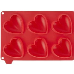 Moule silicone rouge 6 minis coeurs 3D^Gifi Clearance