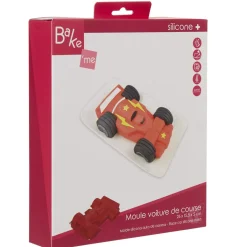 Moule voiture de course 3D silicone rouge^Gifi Hot