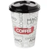 Mug à motifs couvercle noir 500ml - plastique Ø9xH14cm^Gifi Best