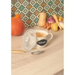 Mug à soupe et son couvercle^Gifi Sale