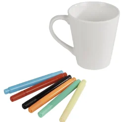 Mug blanc à personnaliser + 6 feutres^Gifi New