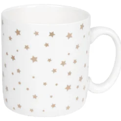 Mug blanc motifs étoiles dorées^Gifi Sale