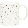 Mug blanc motifs étoiles dorées^Gifi Outlet