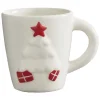 Mug de Noël motif relief sapin blanc décor rouge 37 cl^Gifi Clearance