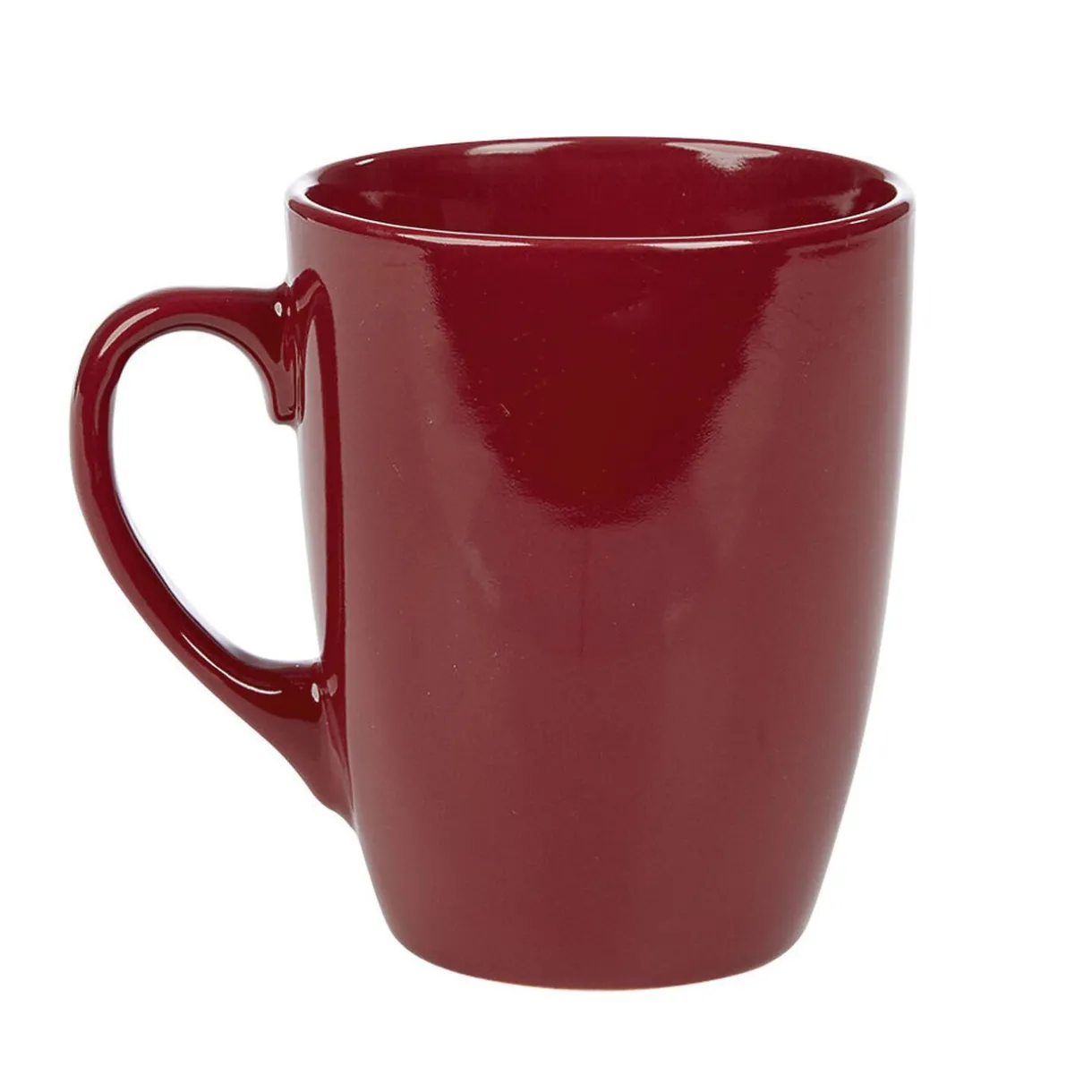 Mug en faïence 31 cl uni rouge brillant^Gifi Discount