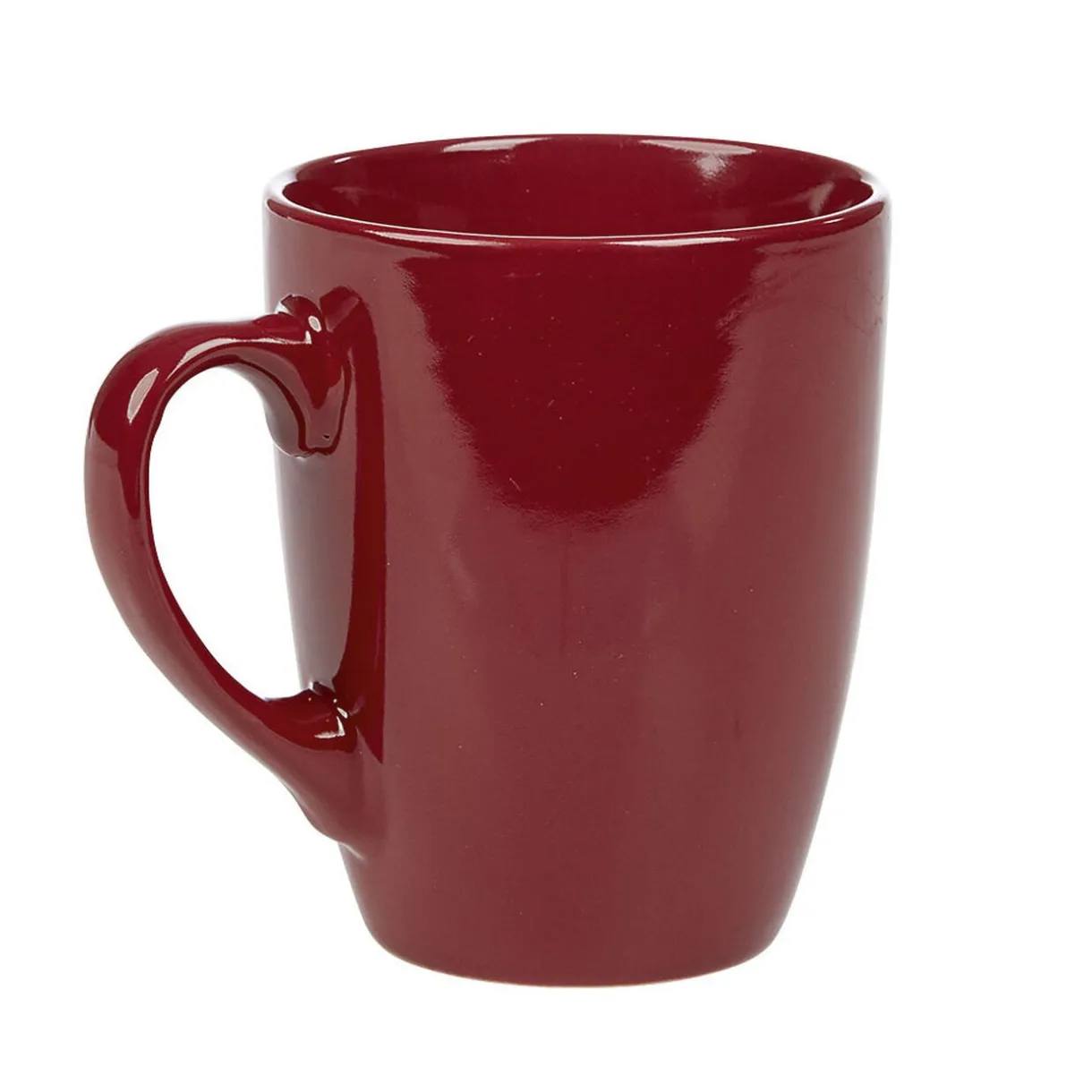 Mug en faïence 31 cl uni rouge brillant^Gifi Discount