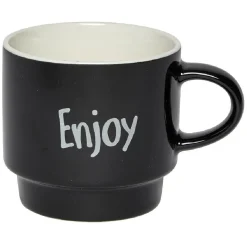 Mug en faïence avec support en métal x4^Gifi Online