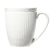 Mug en porcelaine Colombe blanc strié 330ml H10,5cm^Gifi Outlet