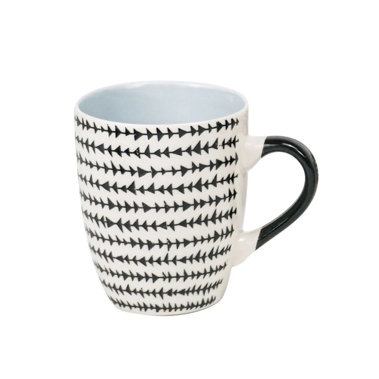 Mug en porcelaine motif graphique noir blanc 33 cl^Gifi Clearance