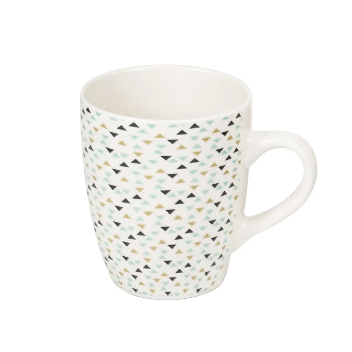 Mug en porcelaine motif triangle multicolore 33 cl^Gifi Discount