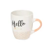 Mug en porcelaine orange avec inscription "Hello You" 33 cl^Gifi Hot
