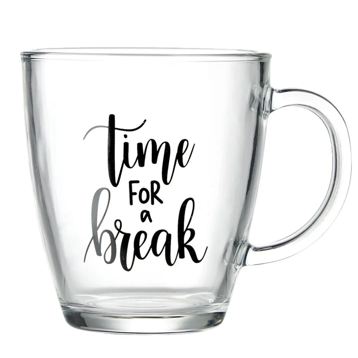 Mug en verre transparent motif wording 300ml H10,5cm^Gifi Hot