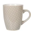 Mug faïence gris motifs pois blancs^Gifi Outlet