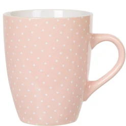 Mug faïence rose motifs pois blancs^Gifi Sale