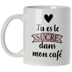 Mug imprimé message humour amour sucre ou rosé^Gifi Clearance