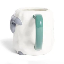 Mug mouton dolomite blanc et gris Ø10xH10cm^Gifi Best