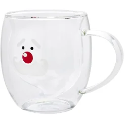 Mug Noël verre double paroi 30cl - 2 modèles^Gifi Outlet
