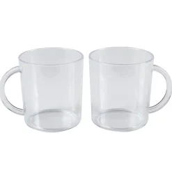 Mug plastique transparent x2^Gifi New