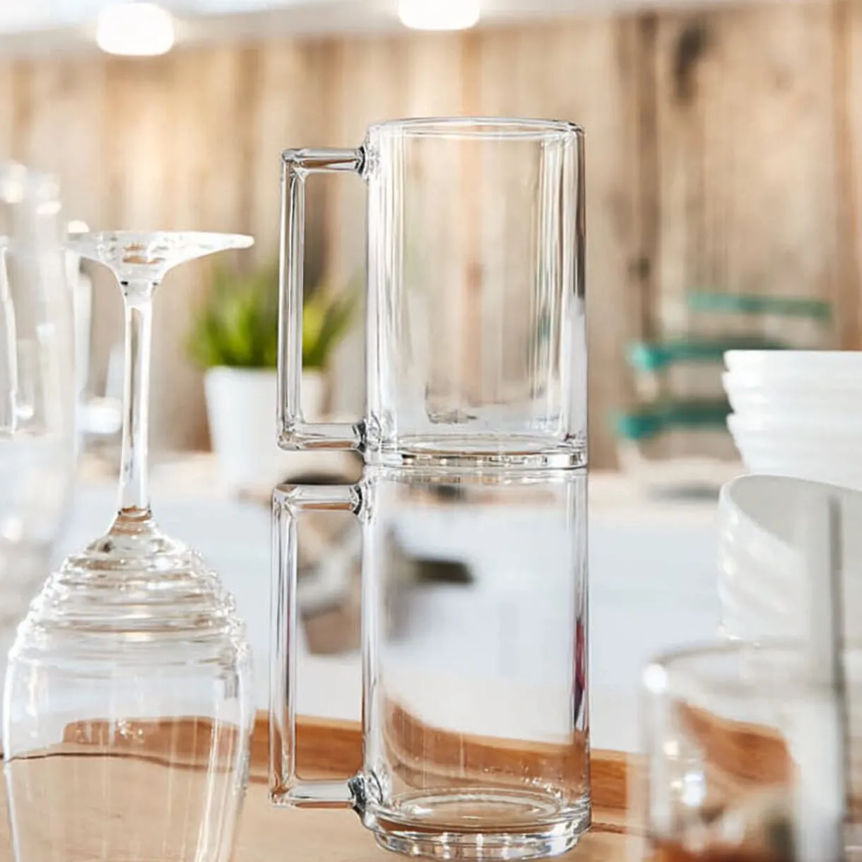 Mug transparent en verre trempé droit Luminarc 32 cl^Gifi Clearance