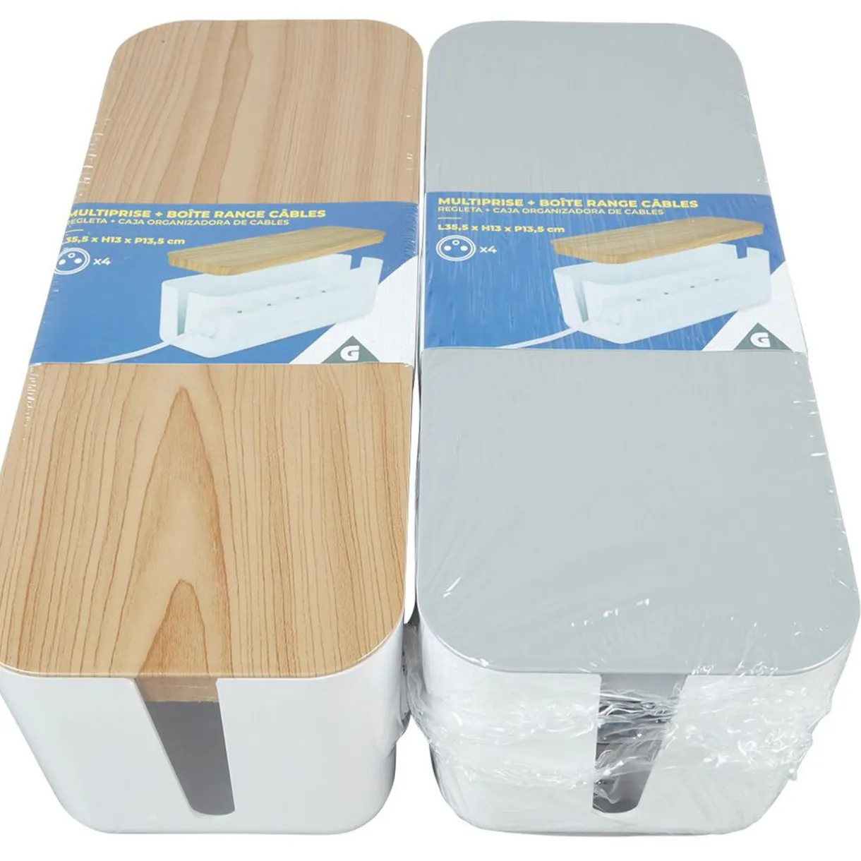 Gifi Multiprise 4 prises avec boîte de rangement