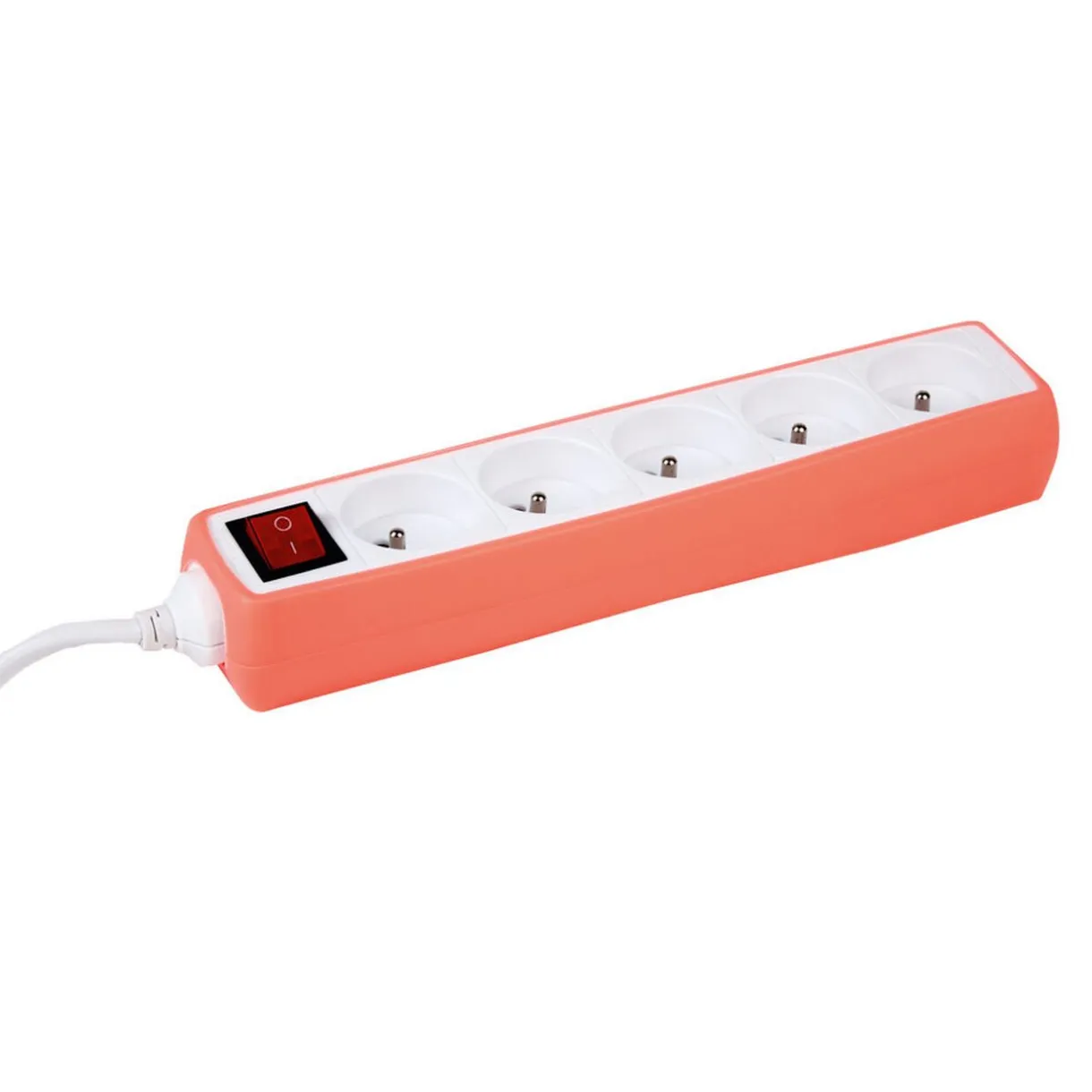 Outlet Gifi Multiprise avec housse silicone corail