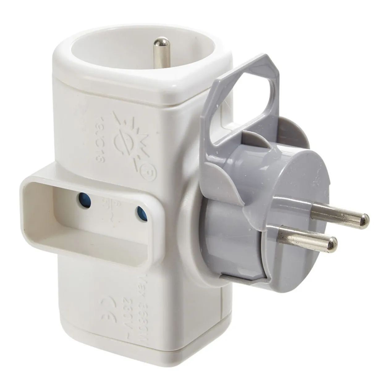 Sale Gifi Multiprise rotative 180° triplite blanche