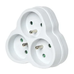 Sale Gifi Multiprise triangulaire blanche 3 prises
