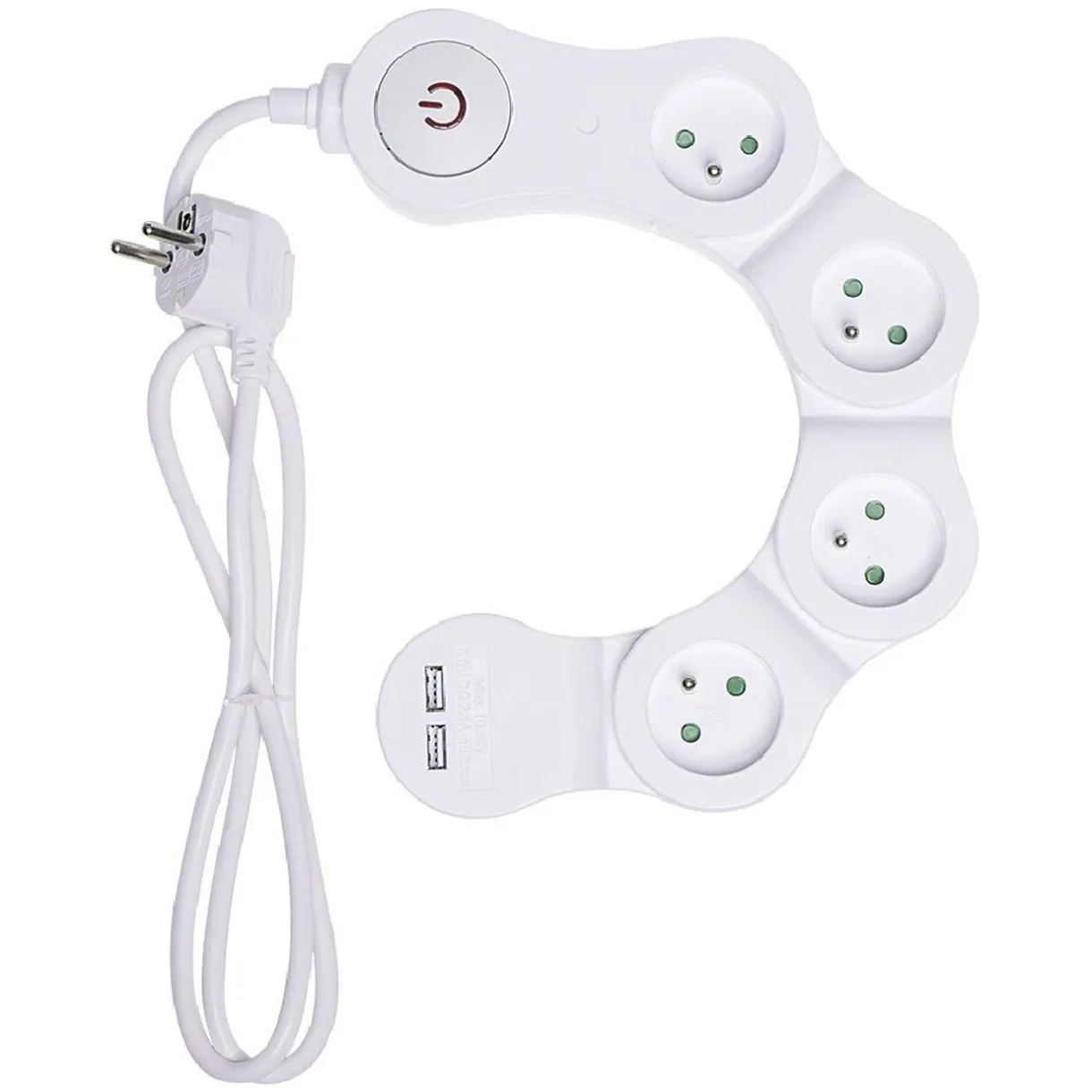 Discount Gifi Multiprise 4x16A et 2 usb blanc