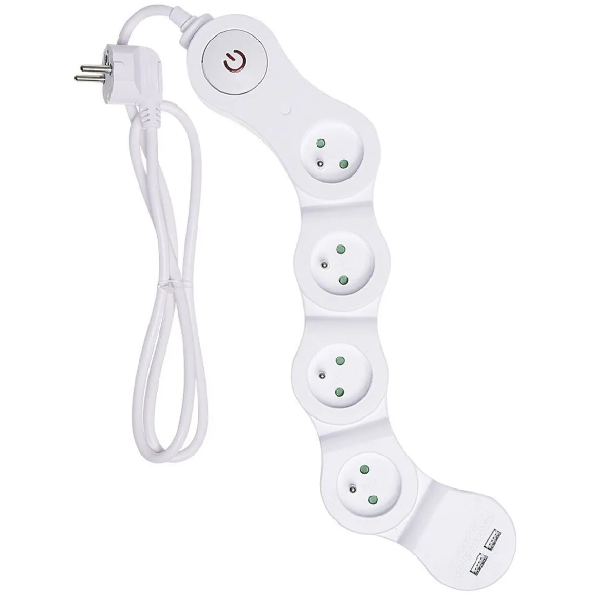 Discount Gifi Multiprise 4x16A et 2 usb blanc