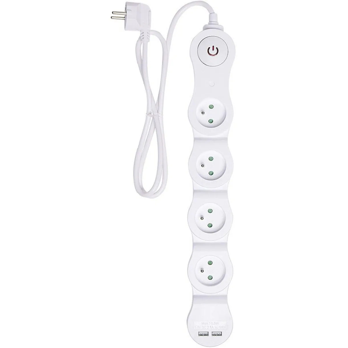 Discount Gifi Multiprise 4x16A et 2 usb blanc