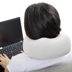 Discount Gifi Oreiller de massage gris et blanc 2 points de stimulation