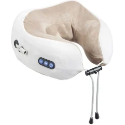 Discount Gifi Oreiller de massage gris et blanc 2 points de stimulation