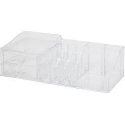 Gifi Organisateur à maquillage 2 tiroirs et compartiments transparent