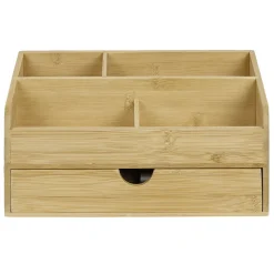 Rangement|Gifi Organisateur de maquillage en bambou naturel 25x15xH11cm