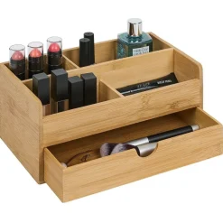 Rangement|Gifi Organisateur de maquillage en bambou naturel 25x15xH11cm