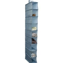 Rangement|Gifi Organisateur de vêtements Bleu - 9 niveaux - 32x15xH128 cm