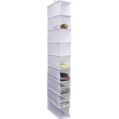Rangement|Gifi Organisateur de vêtements Blanc - 9 niveaux - 32x15xH128 cm