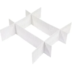 Rangement|Gifi Organiseur de tiroir blanc découpable x4