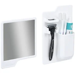 Outlet Gifi Organiseur pour salle de bain en silicone avec miroir