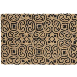 Nettoyage Et Entretien|Gifi Paillasson coco arabesques marron noir