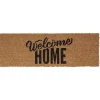 Nettoyage Et Entretien|Gifi Paillasson coco design Welcome Home noir marron 75x25 cm