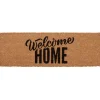Nettoyage Et Entretien|Gifi Paillasson coco design Welcome Home noir marron 75x25 cm