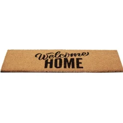 Nettoyage Et Entretien|Gifi Paillasson coco design Welcome Home noir marron 75x25 cm