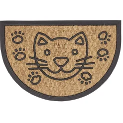 Nettoyage Et Entretien|Gifi Paillasson coco forme demi lune motif chat