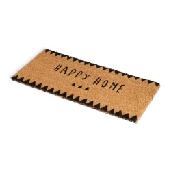 Nettoyage Et Entretien|Gifi Paillasson coco Happy Home marron et noir 12x55cm
