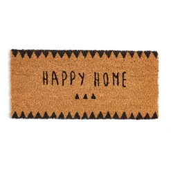 Nettoyage Et Entretien|Gifi Paillasson coco Happy Home marron et noir 12x55cm