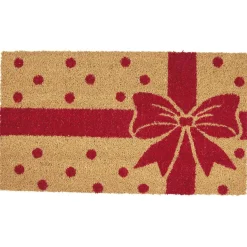 Nettoyage Et Entretien|Gifi Paillasson coco motif Noël rouge 70x40 cm