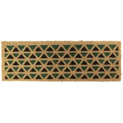 Nettoyage Et Entretien|Gifi Paillasson coco naturel motif graphique noir et vert 75x25 cm